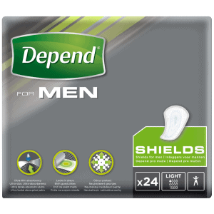 Depend For Men Shields voor licht urineverlies bij mannen