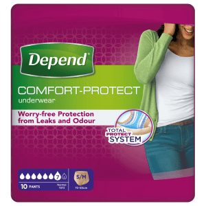 Depend Pants voor Vrouwen Normal maat S/M voor vrouwen met die bijna de volledige blaasinhoud aan urine verliezen