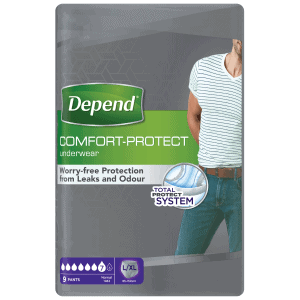 Depend Pants voor Mannen Normal maat L/XL voor mannen die bijna de volledige blaasinhoud aan urine verliezen