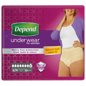 Depend Pants voor Vrouwen Super voor vrouwen die de volledige blaasinhoud aan urine verliezen